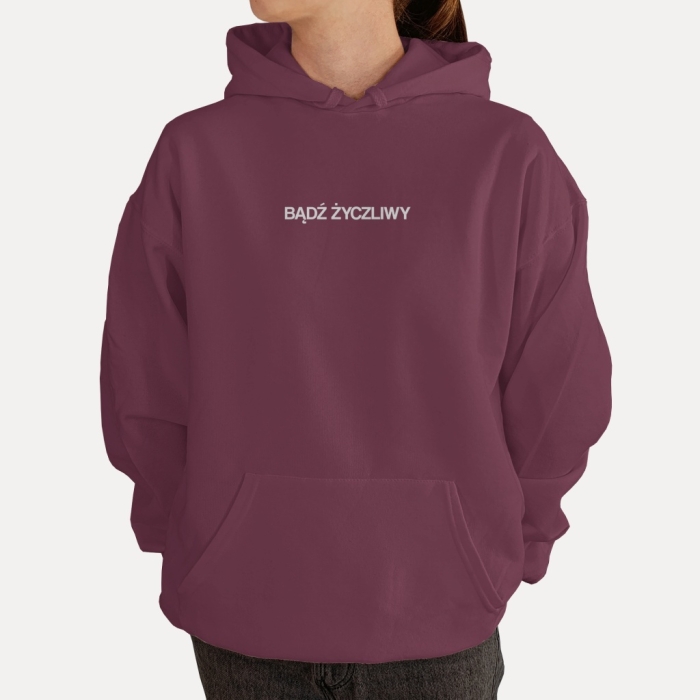 Bluza z przesłaniem oversize z kapturem Bądź życzliwy nie znasz całej historii