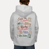 Bluza z przesłaniem oversize z kapturem Ciesz się chwilą Twórz wspomnienia Kochaj bez granic Dziel się miłością Noś dobro v2
