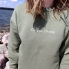 Bluza z przesłaniem oversize Ciesz się chwilą Twórz wspomnienia Kochaj bez granic Dziel się miłością Noś dobro