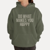 Bluza z przesłaniem oversize z kapturem Do What Makes You Happy