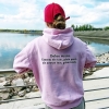 Bluza z przesłaniem oversize z kapturem Dobro wraca