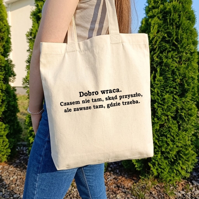 Torba Bawełniana z Rozszerzanym Dnem – Dobro Wraca