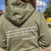 Bluza oversize z kapturem z pozytywnym przesłaniem Dobrze, że jesteś!