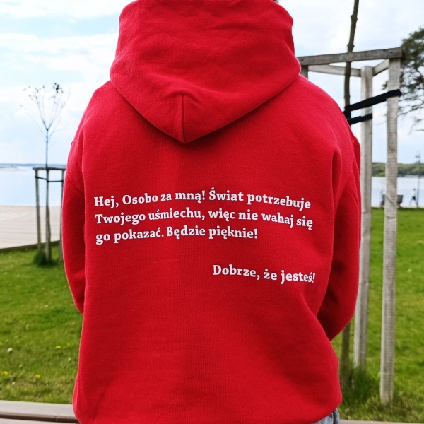 Bluza motywacyjna, dobra zmiana, pozytywna energia, Dobrze, że jesteś!