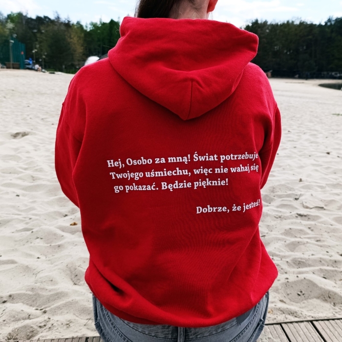 Bluza motywacyjna, dobra zmiana, pozytywna energia, Dobrze, że jesteś!Bluza motywacyjna, dobra zmiana, pozytywna energia, Dobrze, że jesteś!