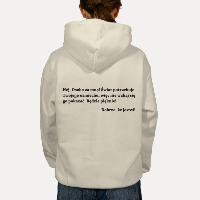 Bluza motywacyjna, dobra zmiana, pozytywna energia, Dobrze, że jesteś!