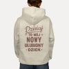 Bluza z przesłaniem oversize z kapturem Dzisiaj to mój nowy ulubiony dzień