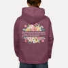 Bluza z kapturem oversize z przesłaniem Dobrze, że jesteś! Kwiaty Unisex