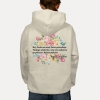Bluza z kapturem oversize z przesłaniem Dobrze, że jesteś! Kwiaty Unisex