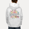 Bluza z kapturem oversize z przesłaniem Dobrze, że jesteś! Kwiaty Unisex