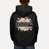 Bluza z kapturem oversize z przesłaniem Dobrze, że jesteś! Kwiaty Unisex