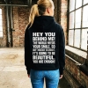 Bluza przesłaniem oversize z kapturem You are enough! v2 Unisex