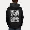 Bluza przesłaniem oversize z kapturem You are enough! v2 Unisex