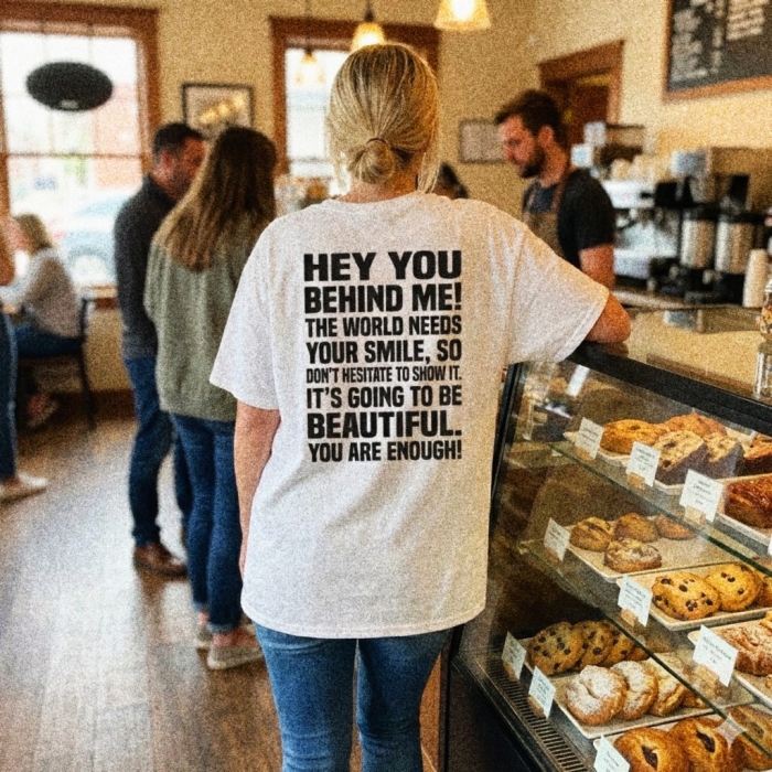 Koszulka z przesłaniem oversize You are enough! v2 Unisex