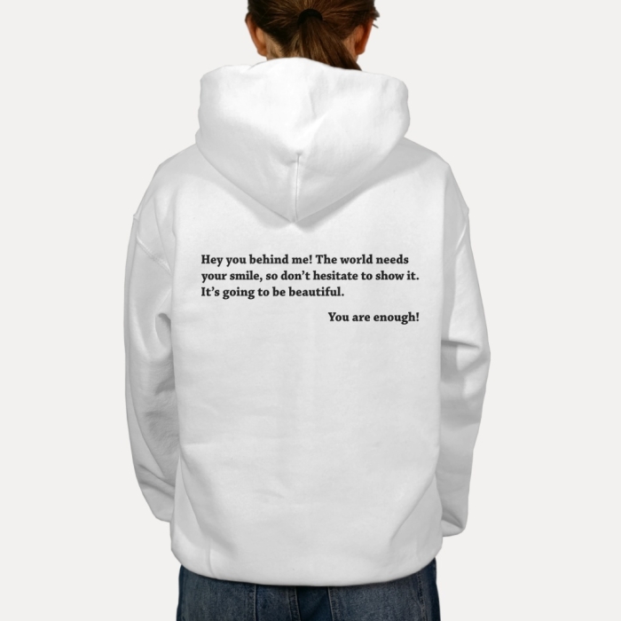 Bluza z przesłaniem oversize z kapturem You are enough! Unisex