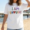 Koszulka Oversize z Przesłaniem – I AM ENOUGH - Afirmacja