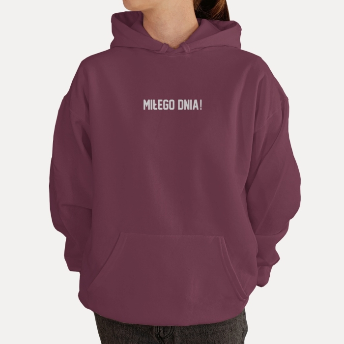 Bluza z przesłaniem oversize z kapturem Niech to będzie Twój najlepszy dzień!