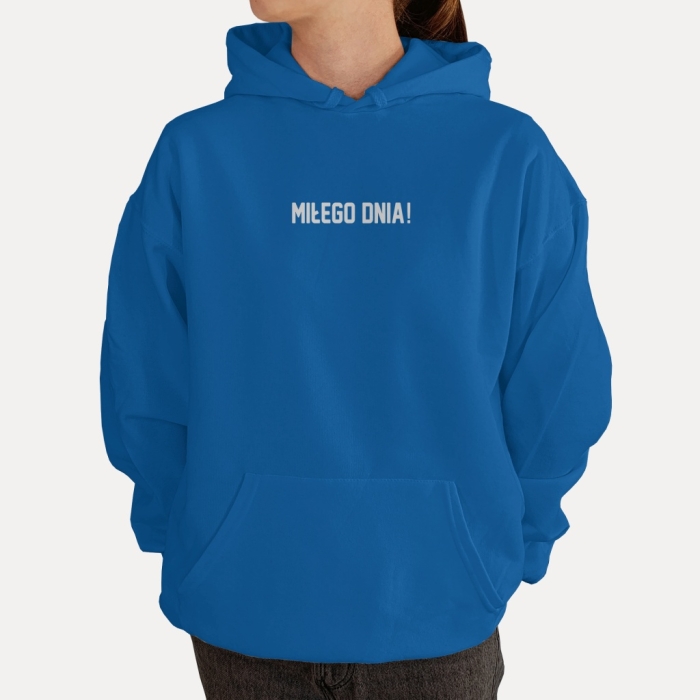 Bluza z przesłaniem oversize z kapturem Niech to będzie Twój najlepszy dzień!