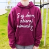 Bluza z przesłaniem oversize z kapturem Siej dobro, zbieraj uśmiechy :)