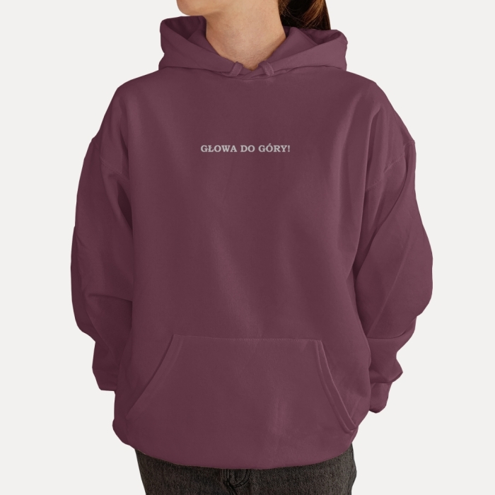 Bluza z przesłaniem oversize z kapturem Za każdą chmurą świeci słońce