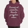 Bluza z przesłaniem oversize z kapturem Zacznij od uśmiechu. Reszta przyjdzie sama.