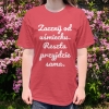 Koszulka z przesłaniem oversize Zacznij od uśmiechu. Reszta przyjdzie sama.
