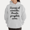 Bluza z przesłaniem oversize z kapturem Zacznij od uśmiechu. Reszta przyjdzie sama.