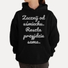 Bluza z przesłaniem oversize z kapturem Zacznij od uśmiechu. Reszta przyjdzie sama.