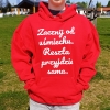 Bluza z przesłaniem oversize z kapturem Zacznij od uśmiechu. Reszta przyjdzie sama.
